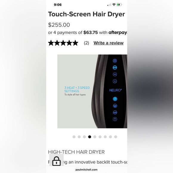 Nib paul mitchell neuro halo tourmaline touchscreen tech blow hair dryer/styler - Picture 4 of 12